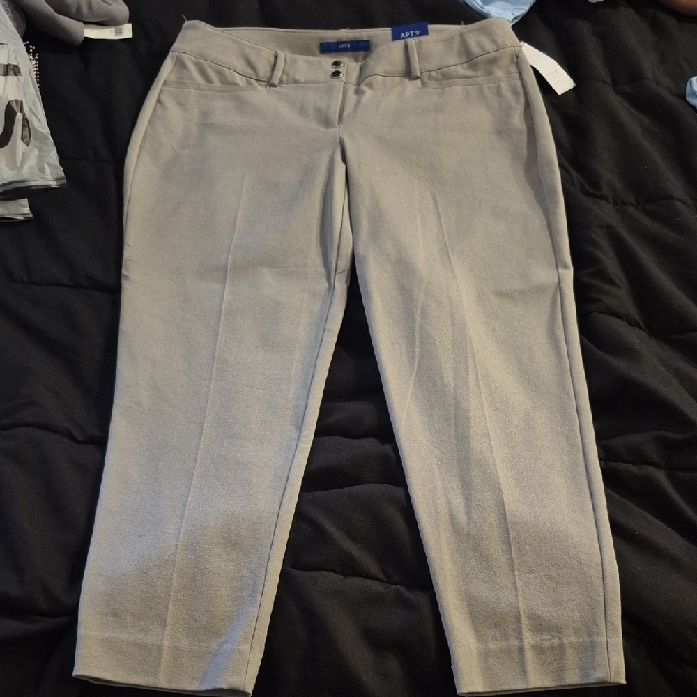 Apt 9 New With Tag Gray Ankle Pants